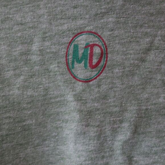 Vintage Mountain Dew Green Ringer T-Shirt Spellout Logo Made in USA Large - Picture 3 of 9
